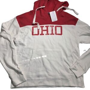 ​NWT Pressbox Ohio State Buckeyes Hoodie Sweatshirt XL Red Colorblock